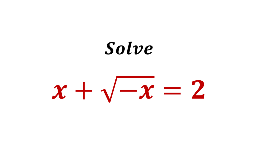 Real or Imaginary? Solve This Equation!