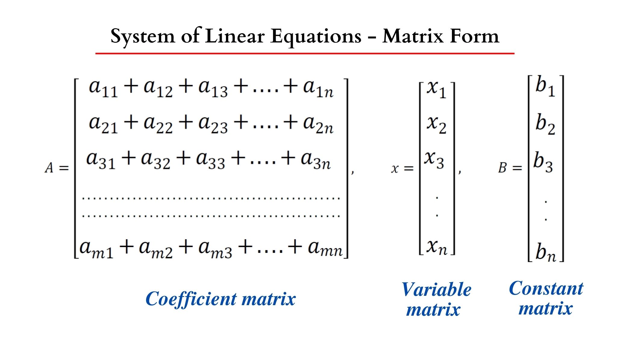 programming assignment system of linear equations