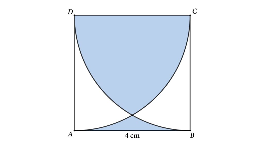 Geometry math problems for square and circle