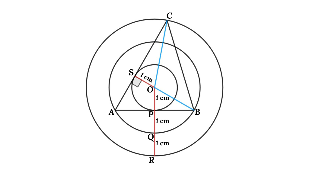 Solution to the Geometry Math Problem 1: Find the area of the triangle