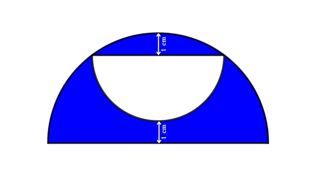 Find the Area between Two Semicircles